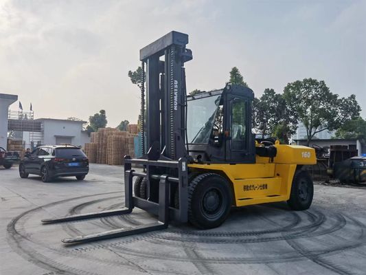 Top- segunda mão Komatsu FD160 com fonte de energia do motor diesel e comprimento de garfo de 1150 mm