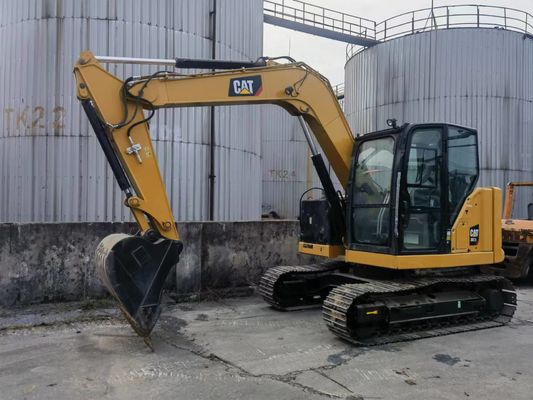 Excavadora usada CAT 307.5 com válvula hidráulica original e trilhos de borracha do Japão