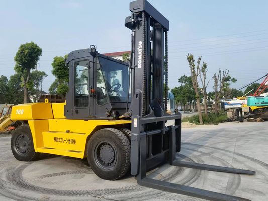 Top- segunda mão Komatsu FD160 com fonte de energia do motor diesel e comprimento de garfo de 1150 mm
