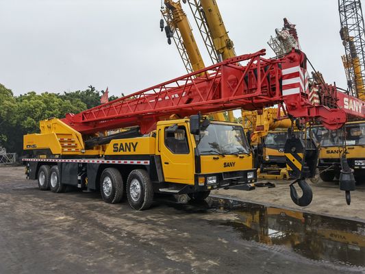 Sany QY50 original de 50 toneladas, guindaste de caminhão de segunda mão de 57 m, máquinas móveis de construção
