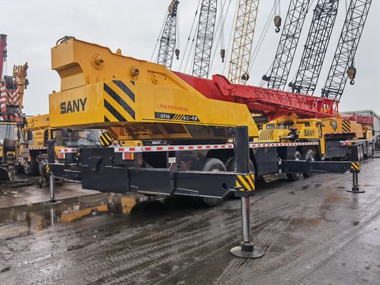 Sany QY50 original de 50 toneladas, guindaste de caminhão de segunda mão de 57 m, máquinas móveis de construção