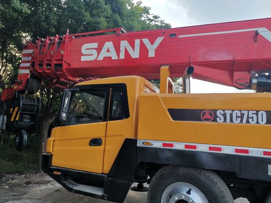 SANY 75 Ton STC750 Cranes de caminhões móveis hidráulicos usados com motor original