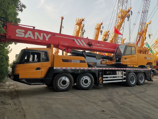 SANY 75 Ton STC750 Cranes de caminhões móveis hidráulicos usados com motor original