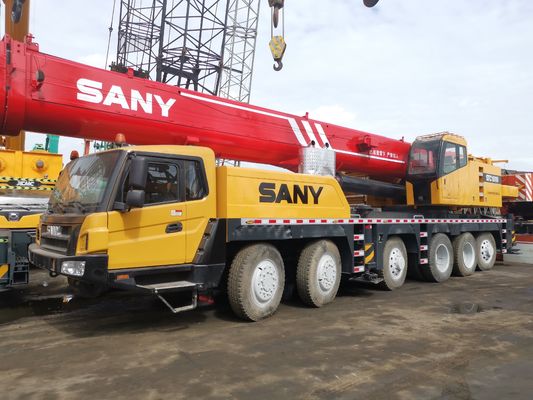 100 toneladas Sany STC1000 guindaste móvel usado com bomba hidráulica original e 0-2000 horas de trabalho