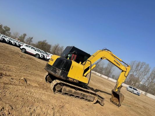 Excavadora Hyundai 80 Crawler em bom estado usado com cilindro hidráulico original