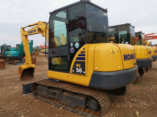 Horas baixas Komatsu Pc56-7 Excavadora usada em Xangai com e válvula hidráulica original