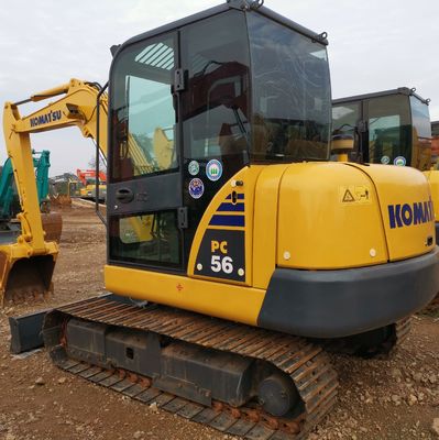 Horas baixas Komatsu Pc56-7 Excavadora usada em Xangai com e válvula hidráulica original