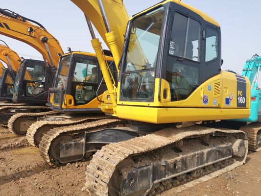 Boa condição máquinas de escavação de segunda mão KOMATSU PC160 com peso operacional de 16000 kg