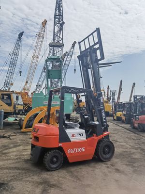 Caminhão em empilhadeira de 3 toneladas com motor a diesel de potência elevada, com mudança lateral e comprimento de garfo normal