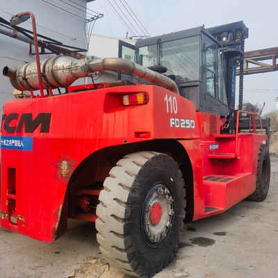 Caminhão de pinça de 6 m de altura TCM FD250 25 toneladas diesel usado em empilhadeira com mudança lateral em Xangai