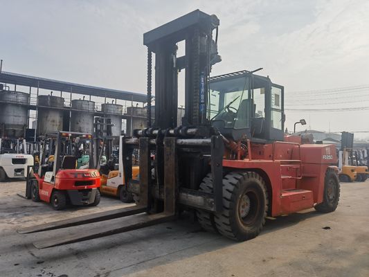 25 toneladas TCM em empilhadeira FD250 Longhua empilhadeira usada com dimensões de rotina