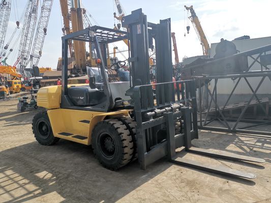 Japão fez 7 toneladas Komatsu FD70 Usado em empilhadeira com 1200 mm de comprimento de garfo e potência de diesel