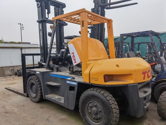 Excelente estado 2019 Usado japonês 7 toneladas TCM em empilhadeira FD70 e largura de forquilha de rotina