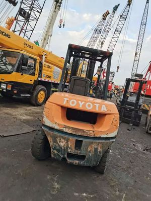 Repintura original Toyota Japão 5 toneladas 7F50 empilhadeira hidráulica com roteiro de comprimento do garfo