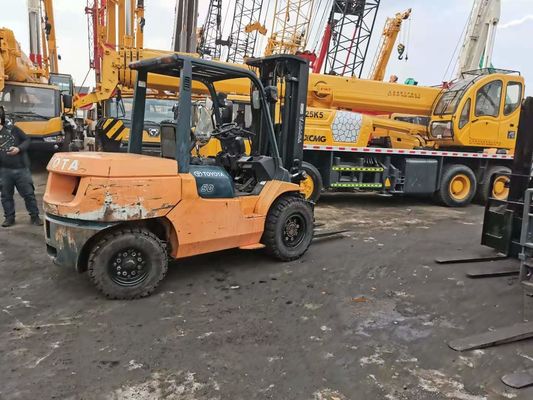 Repintura original Toyota Japão 5 toneladas 7F50 empilhadeira hidráulica com roteiro de comprimento do garfo