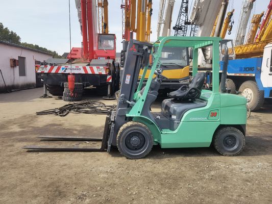 Elevador elétrico diesel Mitsubishi de 3 toneladas FD50 FD70 FD250 FD300 usado com largura de garfo de 180 mm
