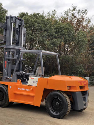 FD100 TCM em boas condições, com motor diesel e largura de garfo normal