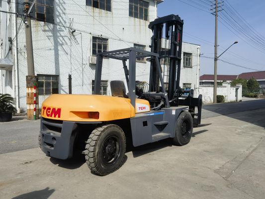 TCM FD100 10T Carregadeira Diesel Usada 5m Mast 6 metros de altura com desvio lateral 10000 KG Peso