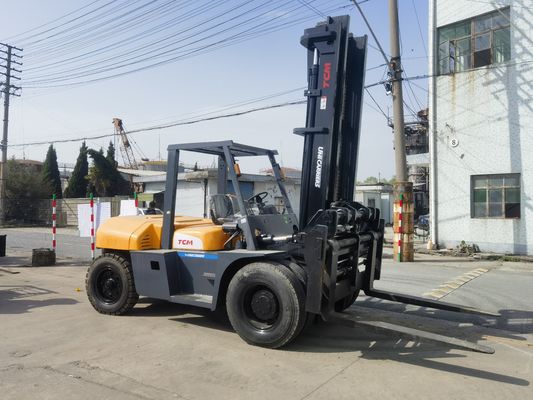 TCM FD100 10T Carregadeira Diesel Usada 5m Mast 6 metros de altura com desvio lateral 10000 KG Peso
