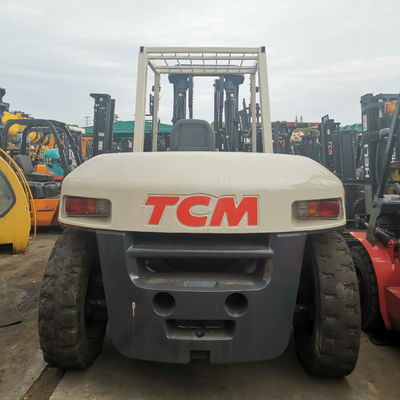 10 toneladas de empilhadeira de 3 m Empilhadeira usada TCM FD100 com motor diesel e comprimento de envelhecimento de rotina