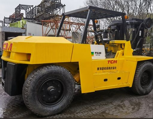 Largura do garfo de rotina TCM FD100T 10 toneladas Elevador elétrico hidráulico motor diesel usado para Sal