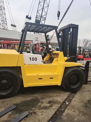 Zona Industrial de Xangai Venda Japão TCM de segunda mão 10 toneladas FD100 empilhadeira de mastro alto