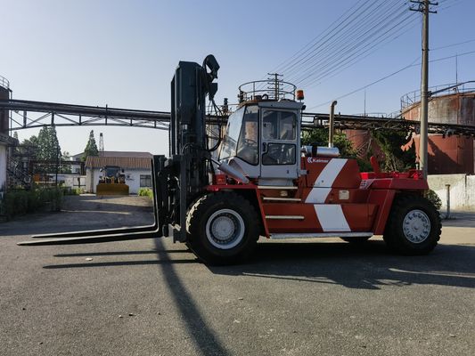 Duração do garfo rotineiro usado Kalmar 25 Ton Container Reach Stacker com posicionador de garfo