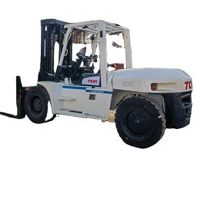 Japão TCM FD100 Usado Carregadeira Diesel de 10 toneladas Container de Armazém Carregador de Paletas