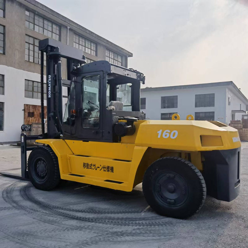 Top- segunda mão Komatsu FD160 com fonte de energia do motor diesel e comprimento de garfo de 1150 mm