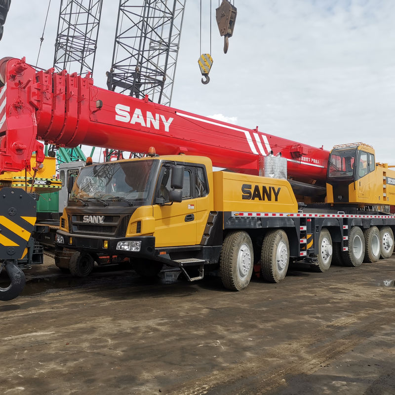 100 toneladas Sany STC1000 guindaste móvel usado com bomba hidráulica original e 0-2000 horas de trabalho
