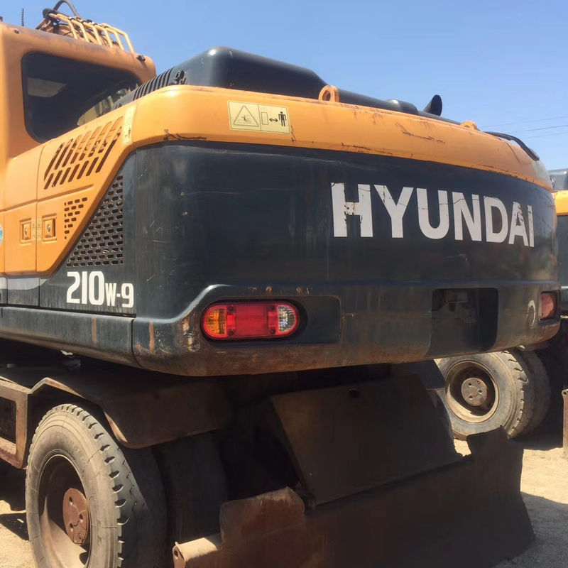 15TON Usado Hyundai 210-9 Excavador de rodas com capacidade de balde de 4m3 Opção do cliente