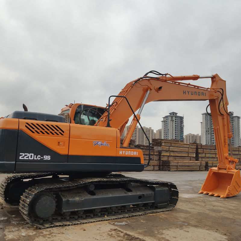 Em bom estado Hyundai 220-9s Excavadora 22000 KG Peso da máquina 0-2000 horas de trabalho