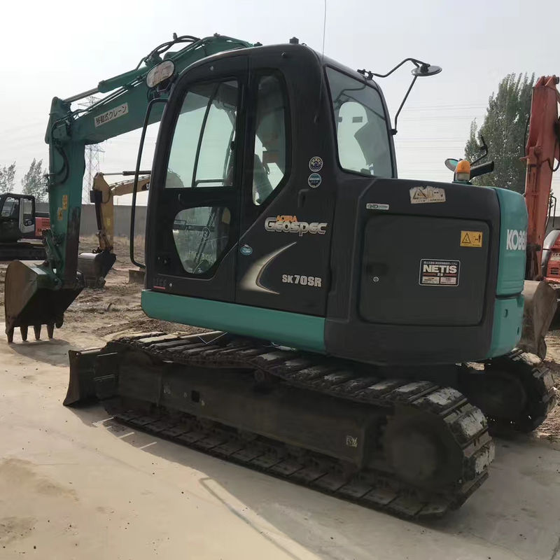 Condição original Kobelco SK70SR 7 toneladas Excavadora de rastreamento usado Bom estado de funcionamento