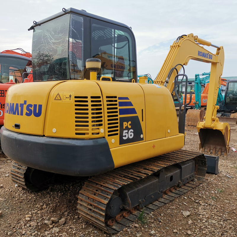 Horas baixas Komatsu Pc56-7 Excavadora usada em Xangai com e válvula hidráulica original