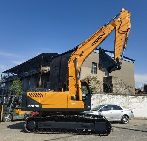 20 toneladas de peso de operação Usado Hyundai 220LC-9S Excavator original para transporte rápido
