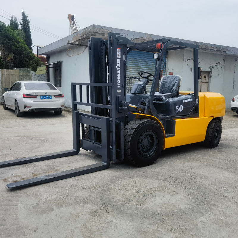 1200 mm comprimento de garfo Komatsu FD50 5 toneladas diesel em empilhadeira Japão 5t usado empilhadeira Longhua