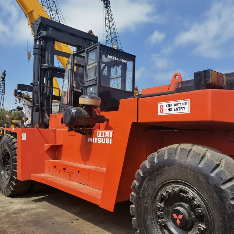 Caminhão de empilhadeira Mitsubishi FD350 usado de 35 t para lojas de materiais de construção 15-25 toneladas de diesel