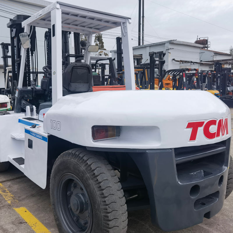 Consumo 10 toneladas TCM FD100Z 2a fase 4 metros em veículos elevadores usados para oficinas de reparação de máquinas