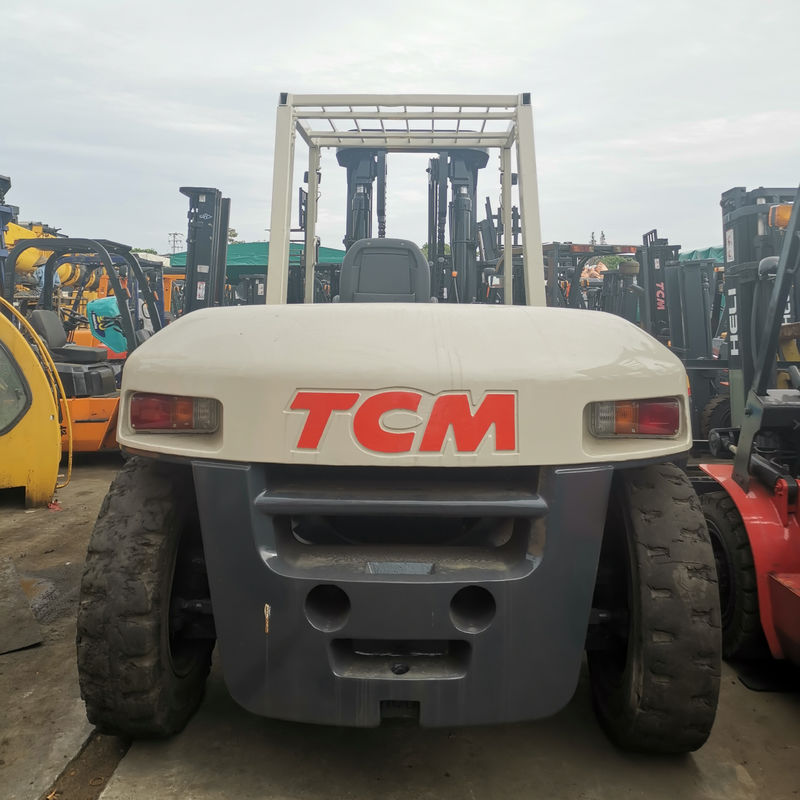 10 toneladas de empilhadeira de 3 m Empilhadeira usada TCM FD100 com motor diesel e comprimento de envelhecimento de rotina