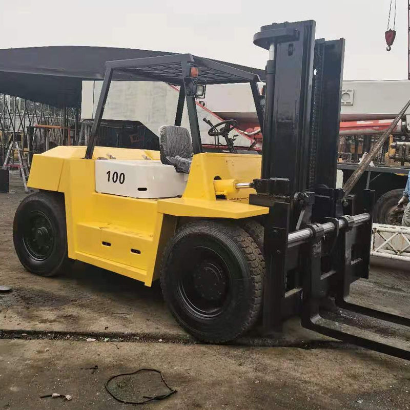 Zona Industrial de Xangai Venda Japão TCM de segunda mão 10 toneladas FD100 empilhadeira de mastro alto