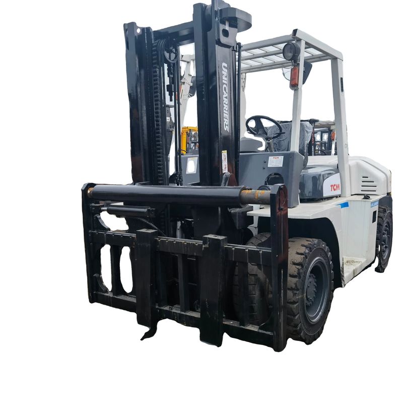 TCM FD70 7-10 toneladas de empilhadeira com motor diesel e comprimento de garfo de rotina no estaleiro de Xangai